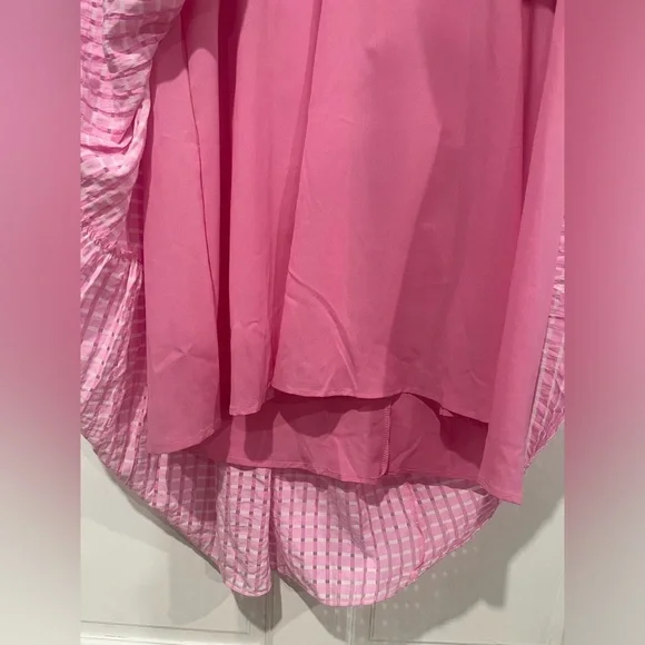 English Factory Gingham Midi Dress In Pink | size S - Picture 9 of 10